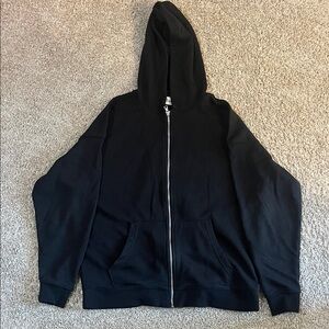 Black Zip-Up Hoodie